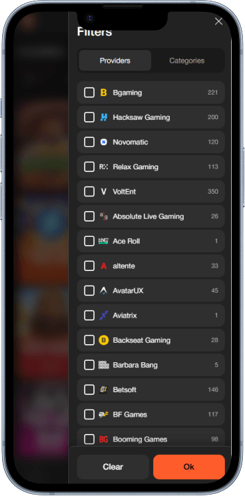 BetOranje game providers